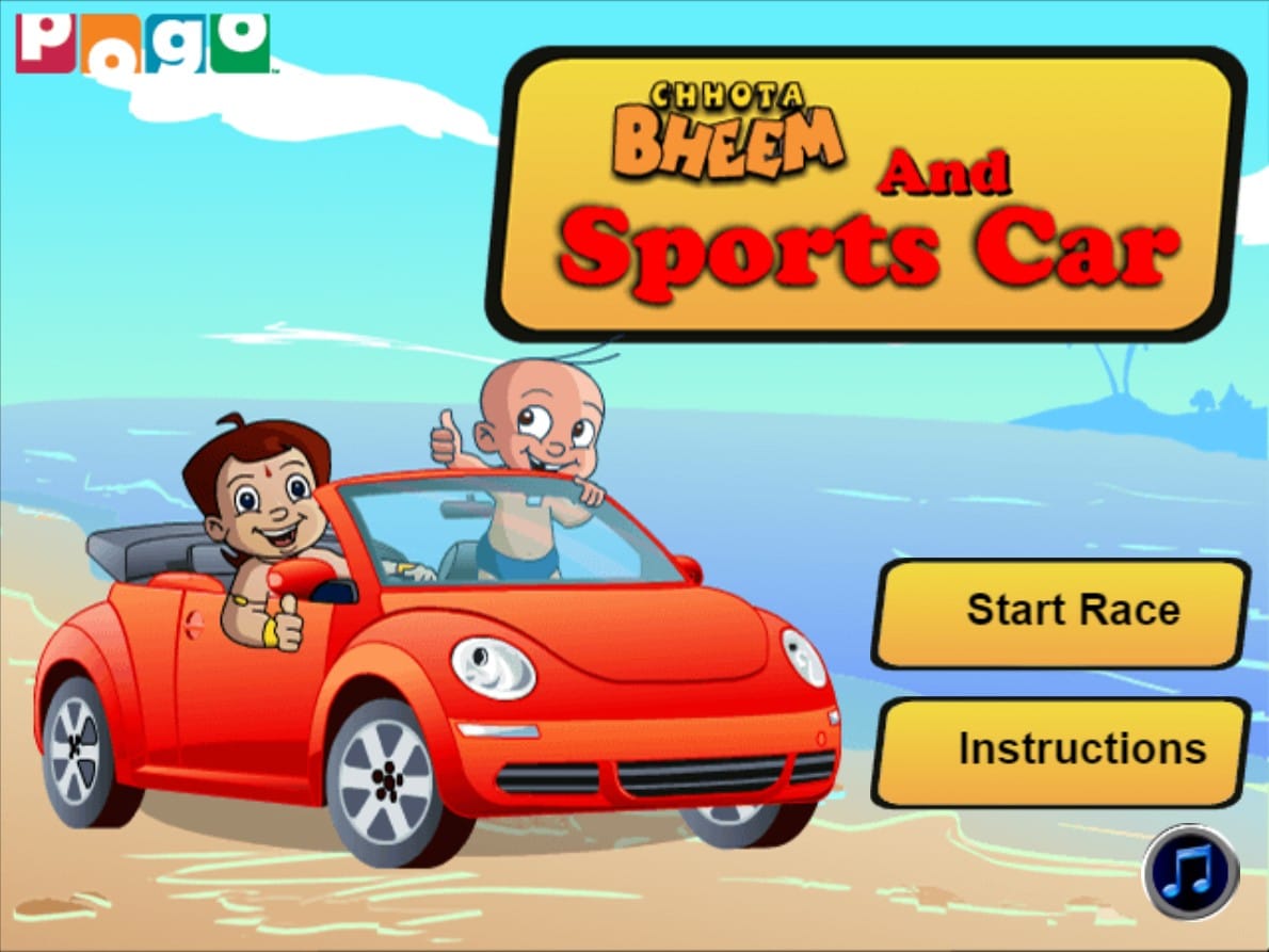 Chhota Bheem and Sports Car