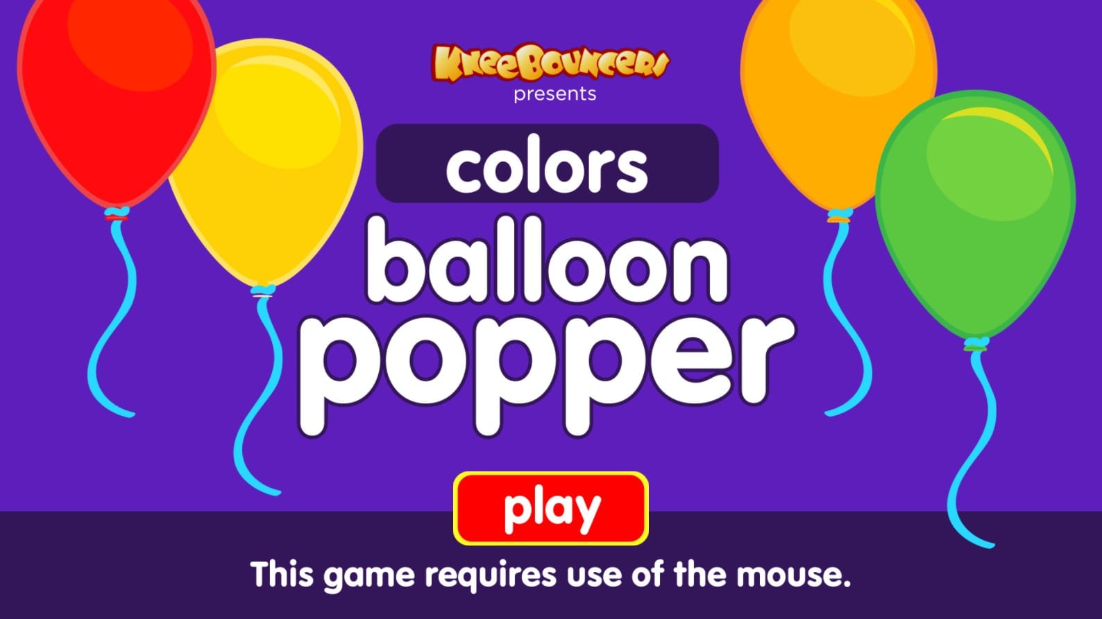 KneeBouncers Colors Balloon Popper Kids