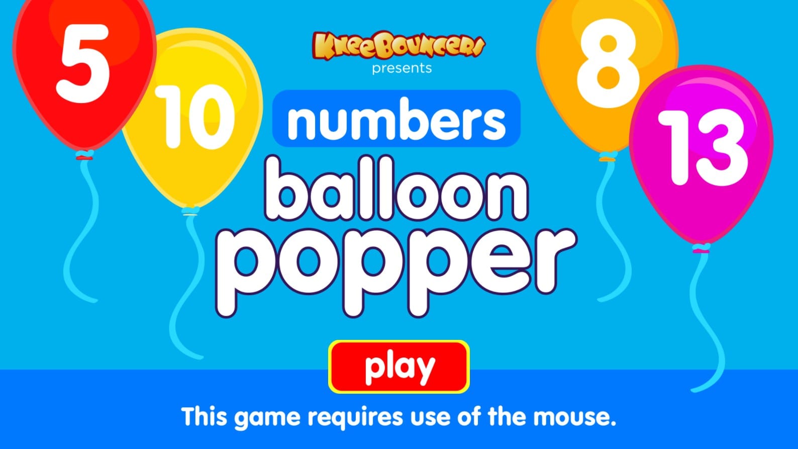 Numbers Balloon Popper KneeBouncers Educational