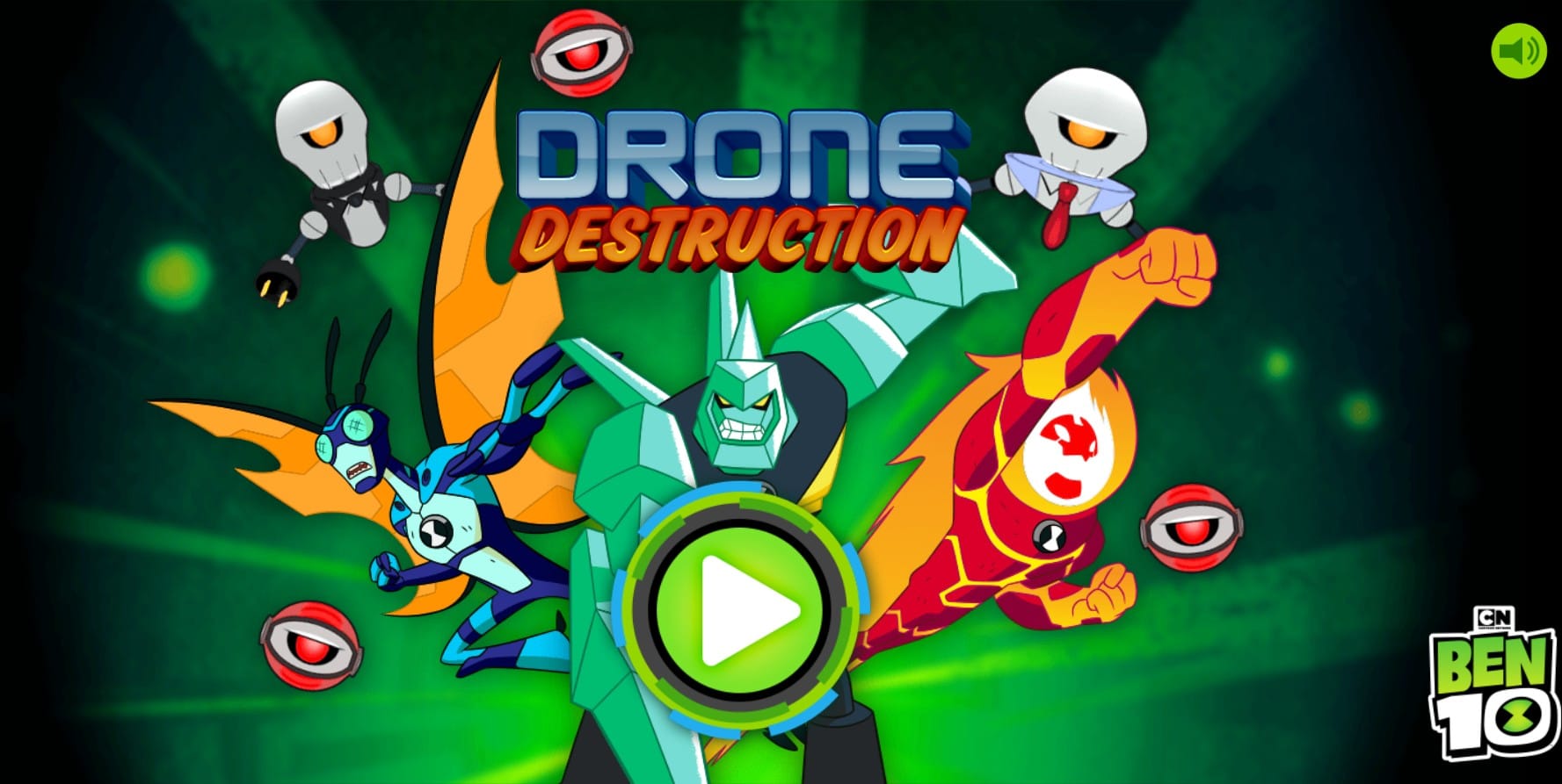 Ben 10 Drone Destruction: Action Packed