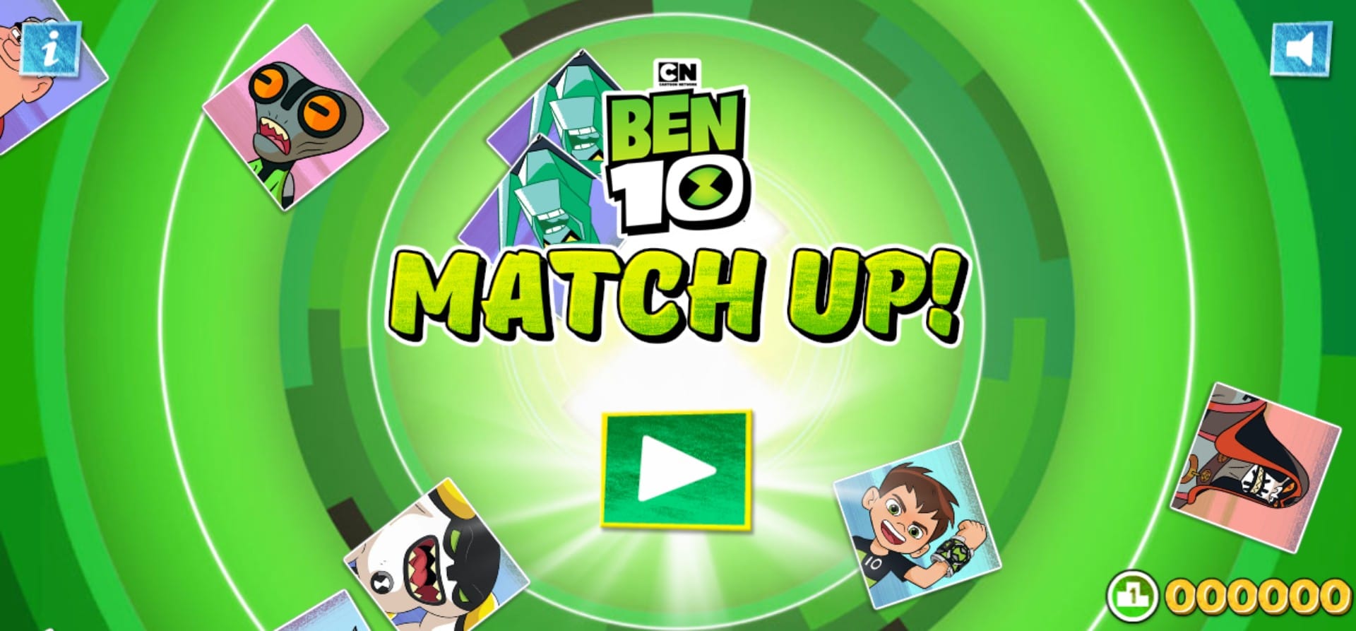 Ben 10 Match Up Memory Puzzle
