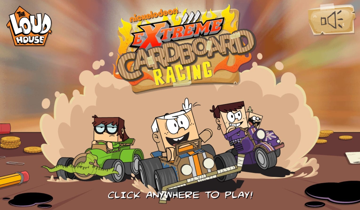 The Loud House Extreme Cardboard Racing