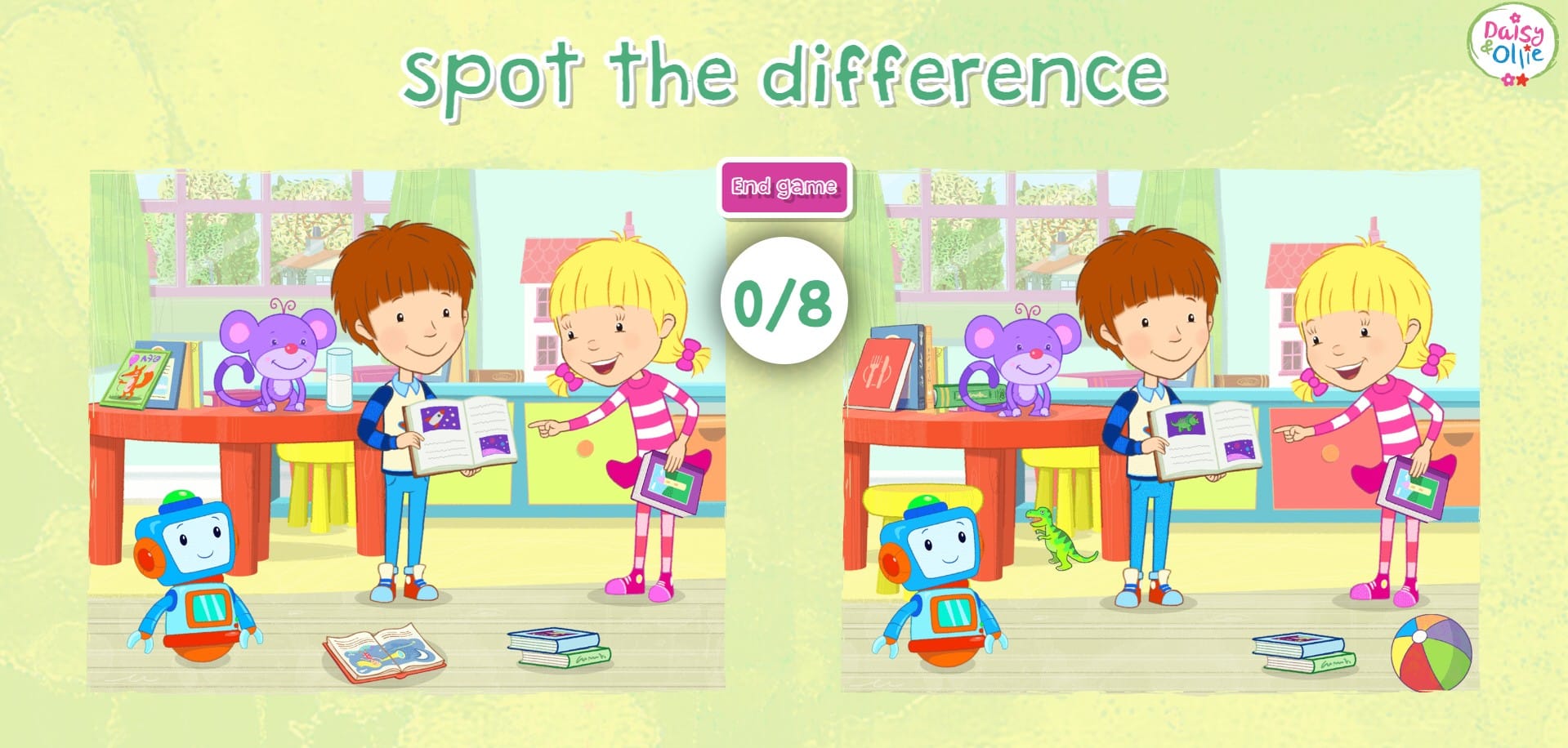 Daisy and Ollie Spot the Difference Puzzle