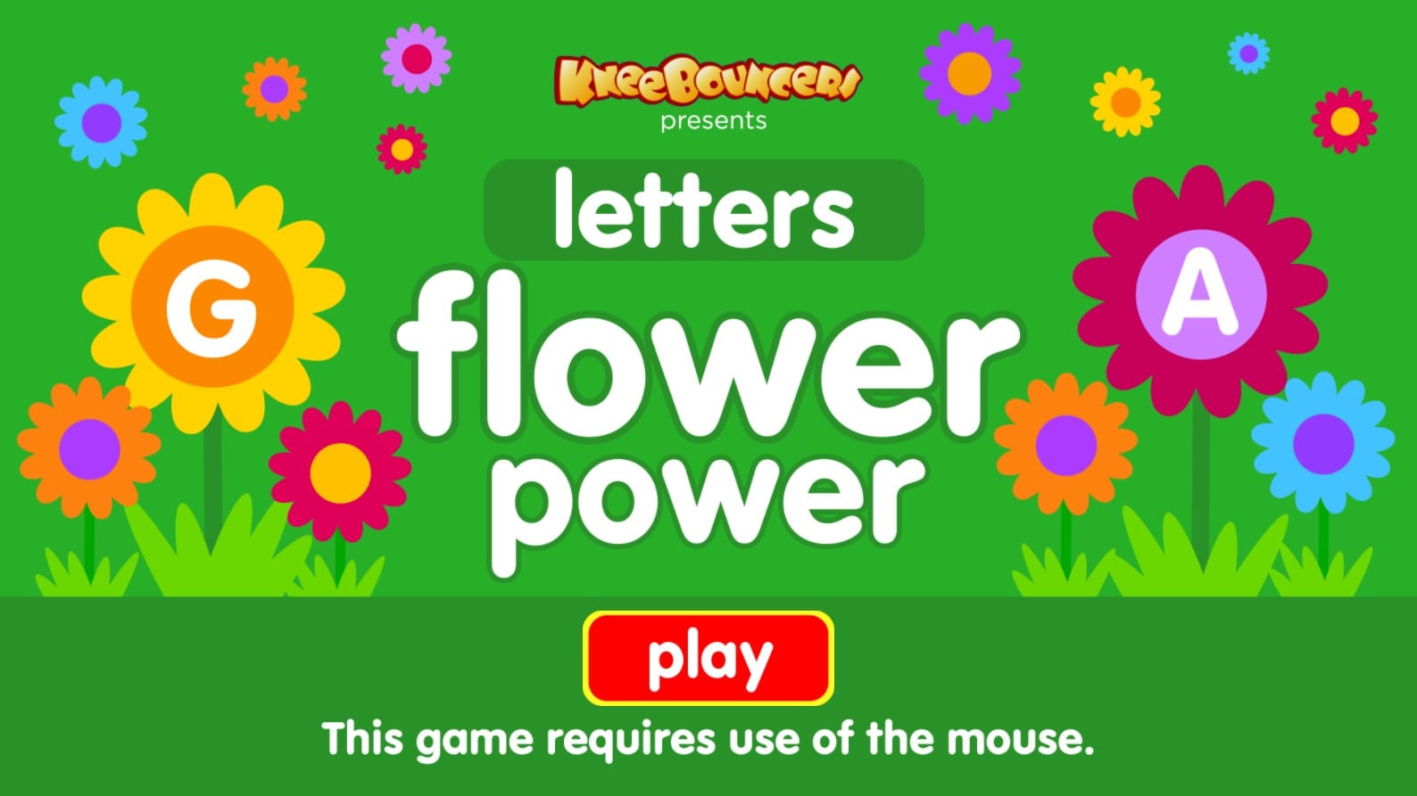 Flower Power Letters KneeBouncers Educational