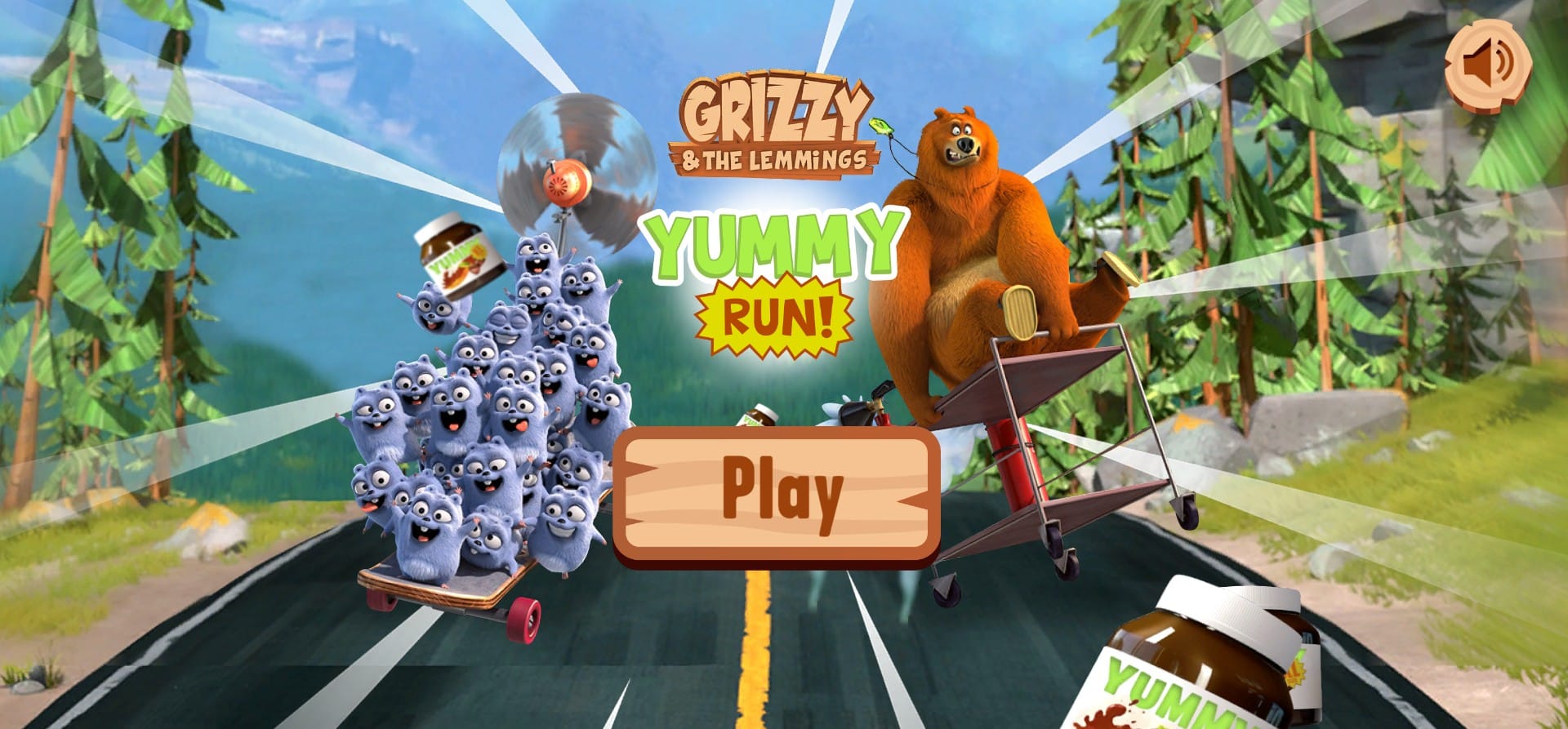 Grizzy and the Lemmings Yummy Run: Online