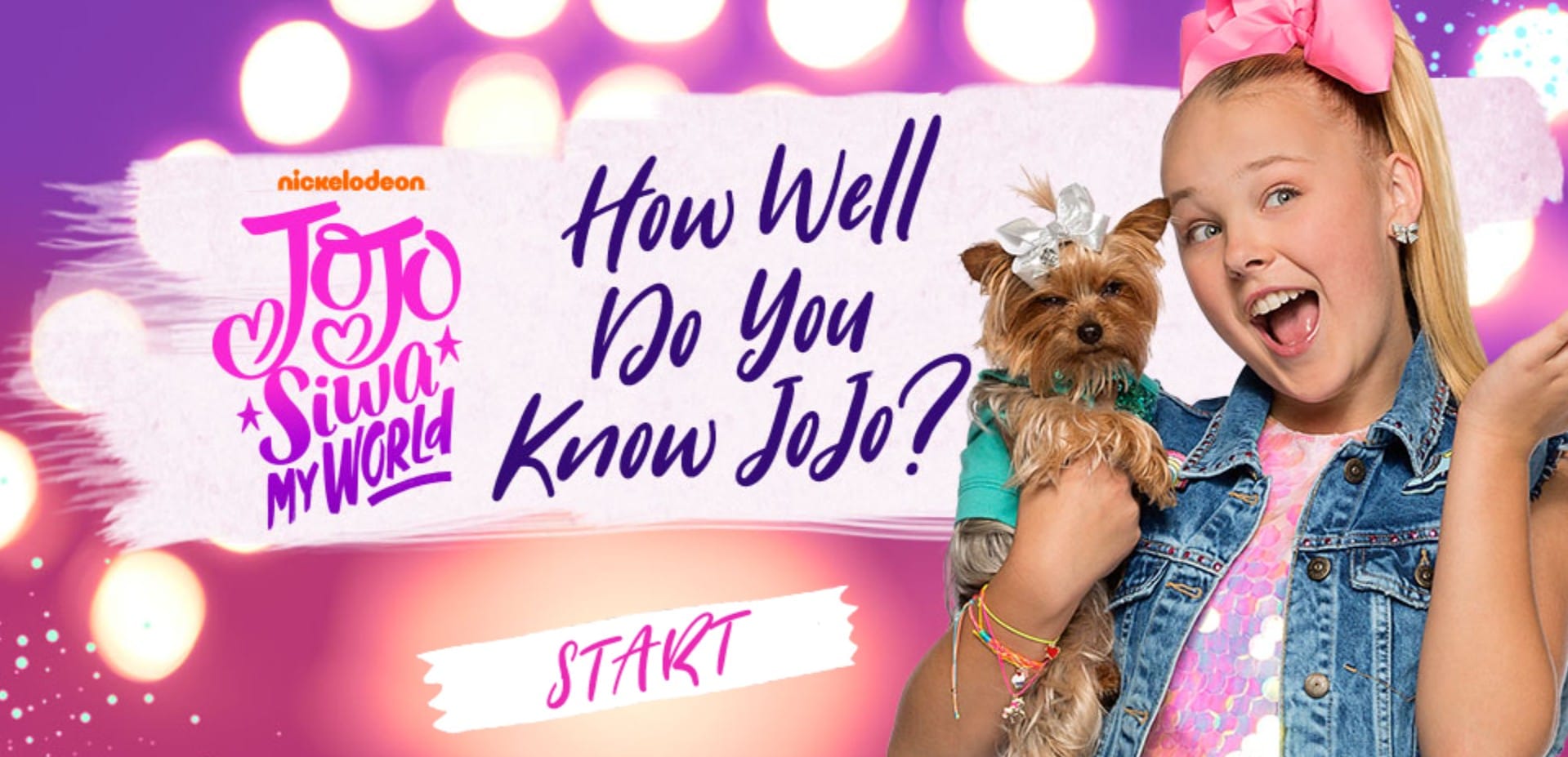 Play Nickelodeon Fan Games Online: JoJo Siwa My World Quiz