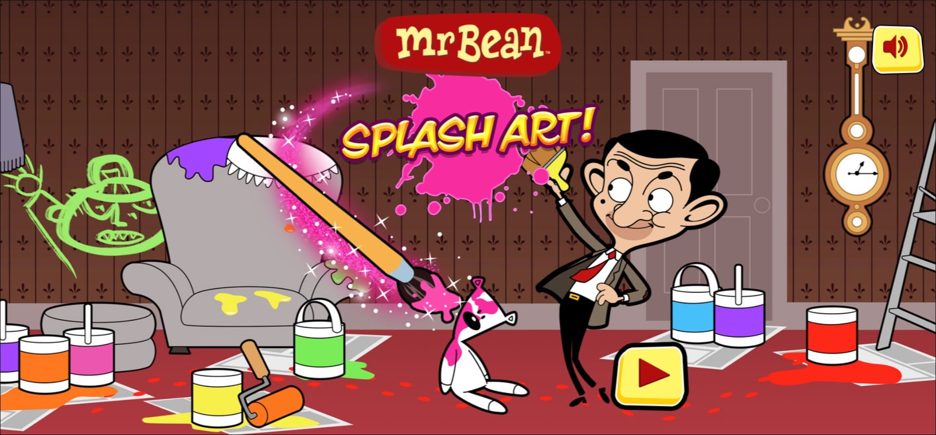 Mr Bean Splash Art Online Painting