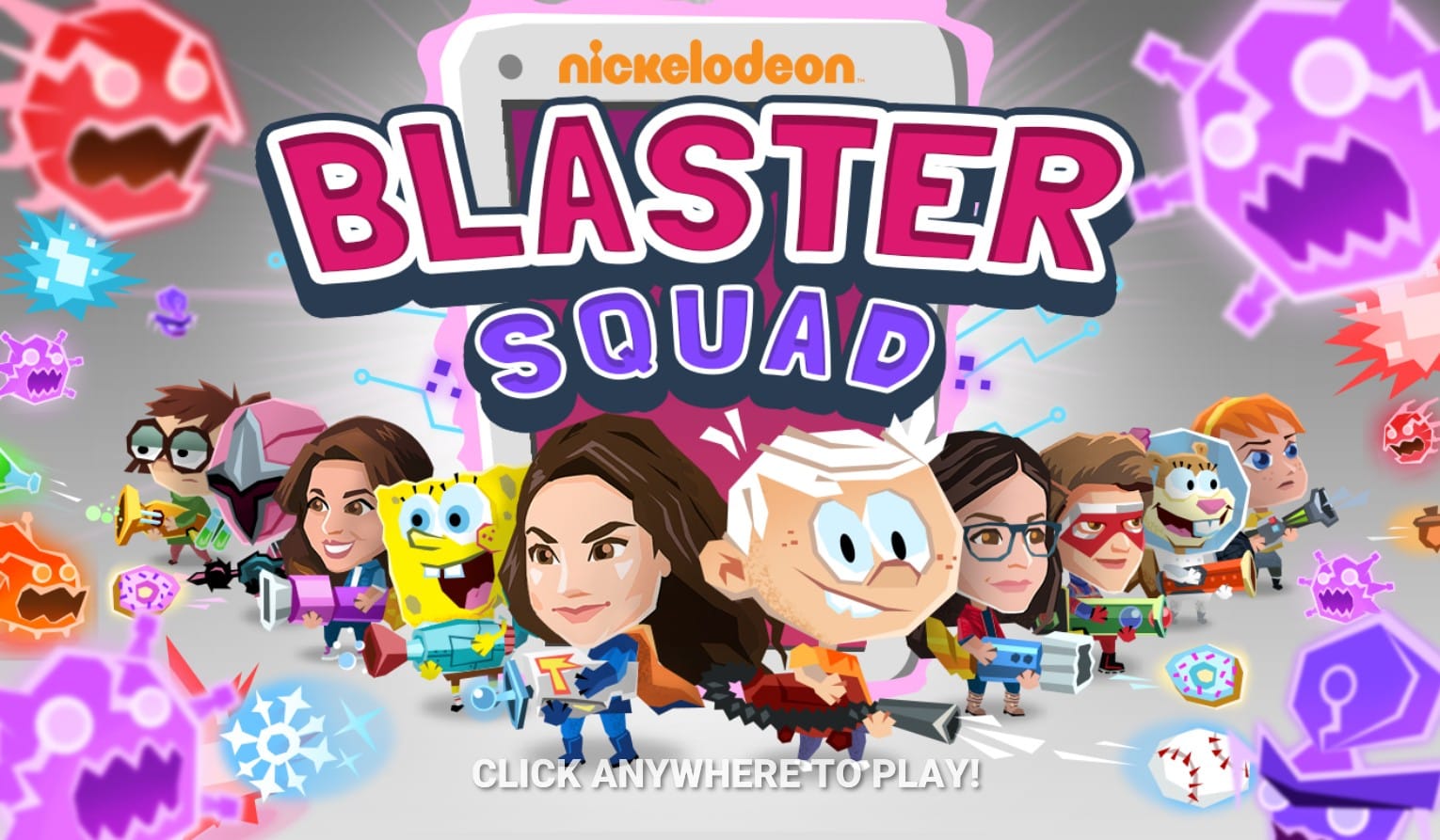 Play Nickelodeon Crossover Shooter Online: Nick Blaster Squad