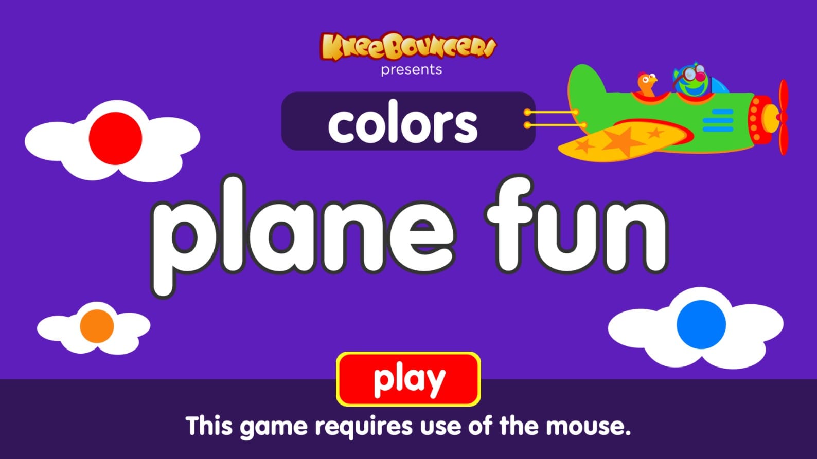 Plane Colors Flying Game for Kids