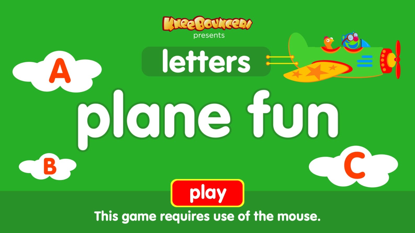 Plane Letters Alphabet Flying Game for Toddlers