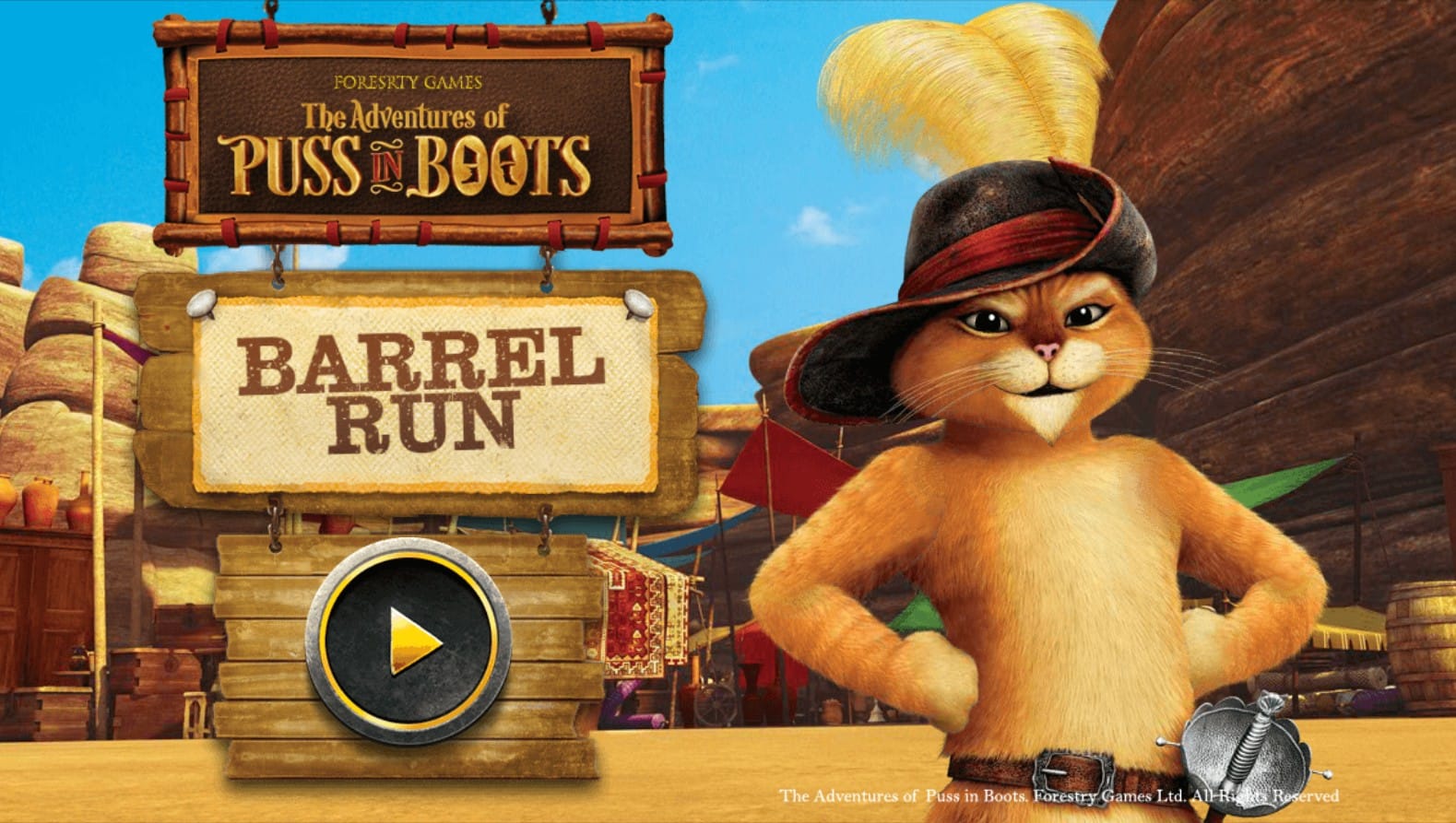 Puss in Boots Barrel Run