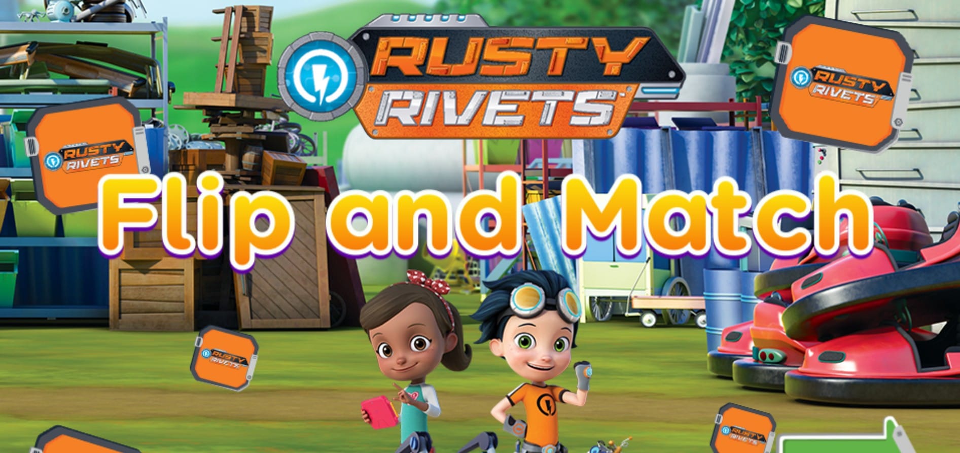 Rusty Rivets Flip and Match: Memory Brain Training