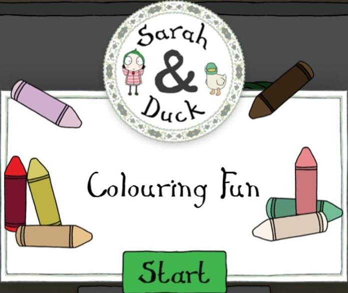 Sarah and Duck Colouring Fun