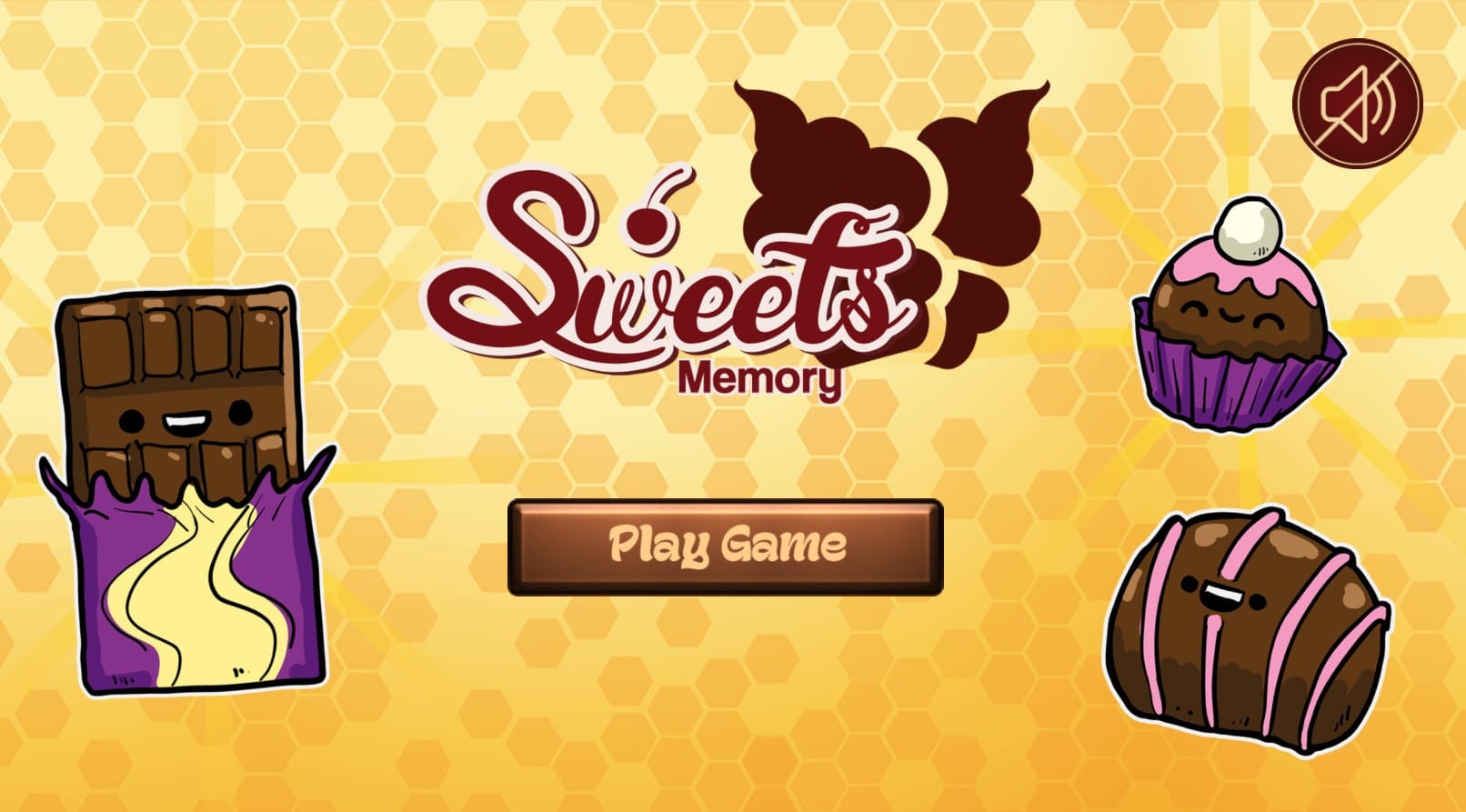 Sweets Memory Online Matching Game for Kids