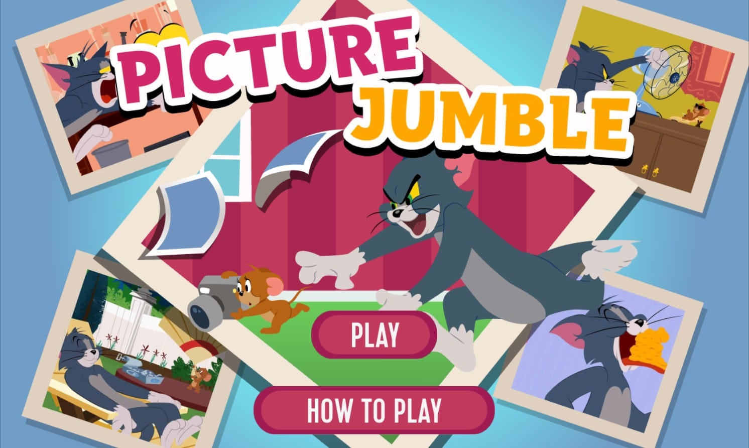 Tom and Jerry Picture Jumble Cartoon Puzzle