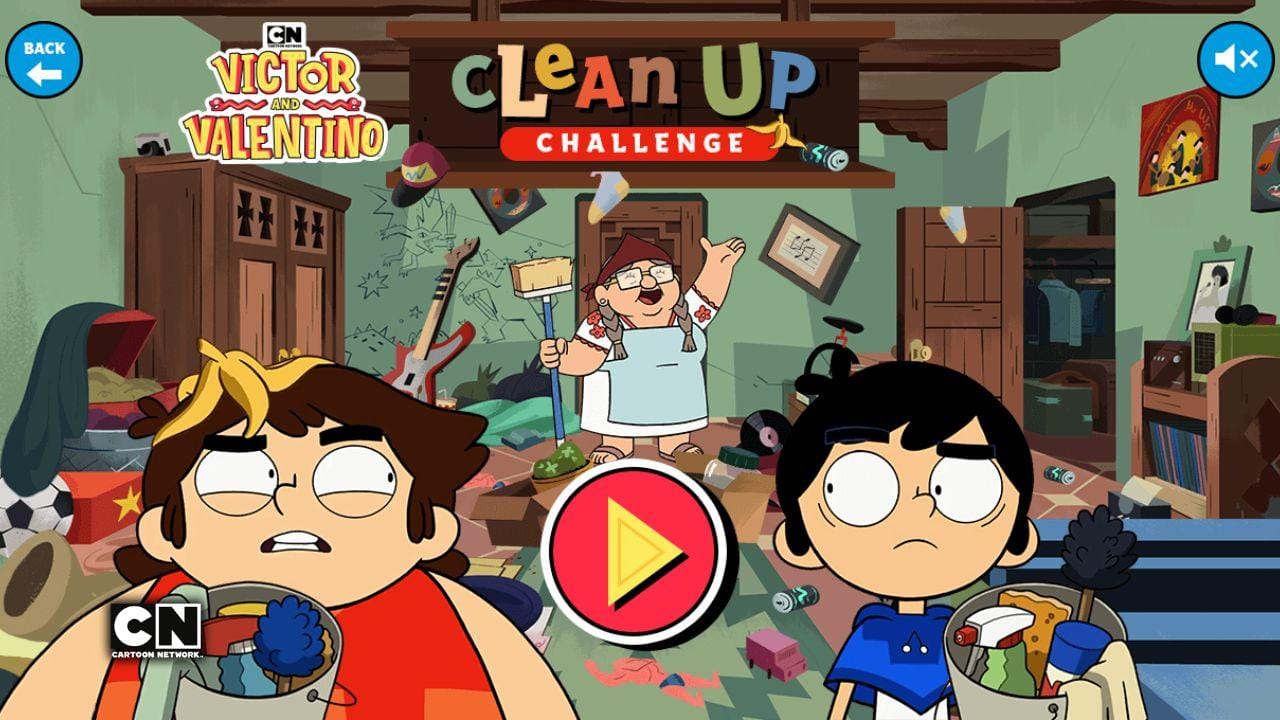 Victor and Valentino Clean Up Challenge: Play Cartoon Network Games